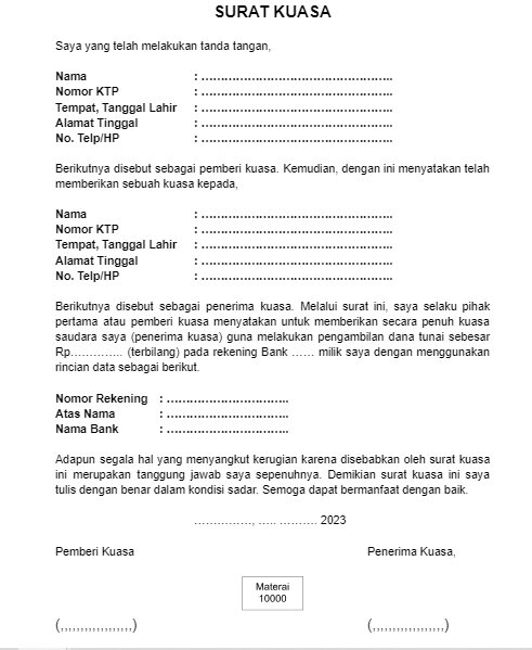 Power of Attorney
